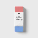 Top View of Neat Rubber Label Mockup