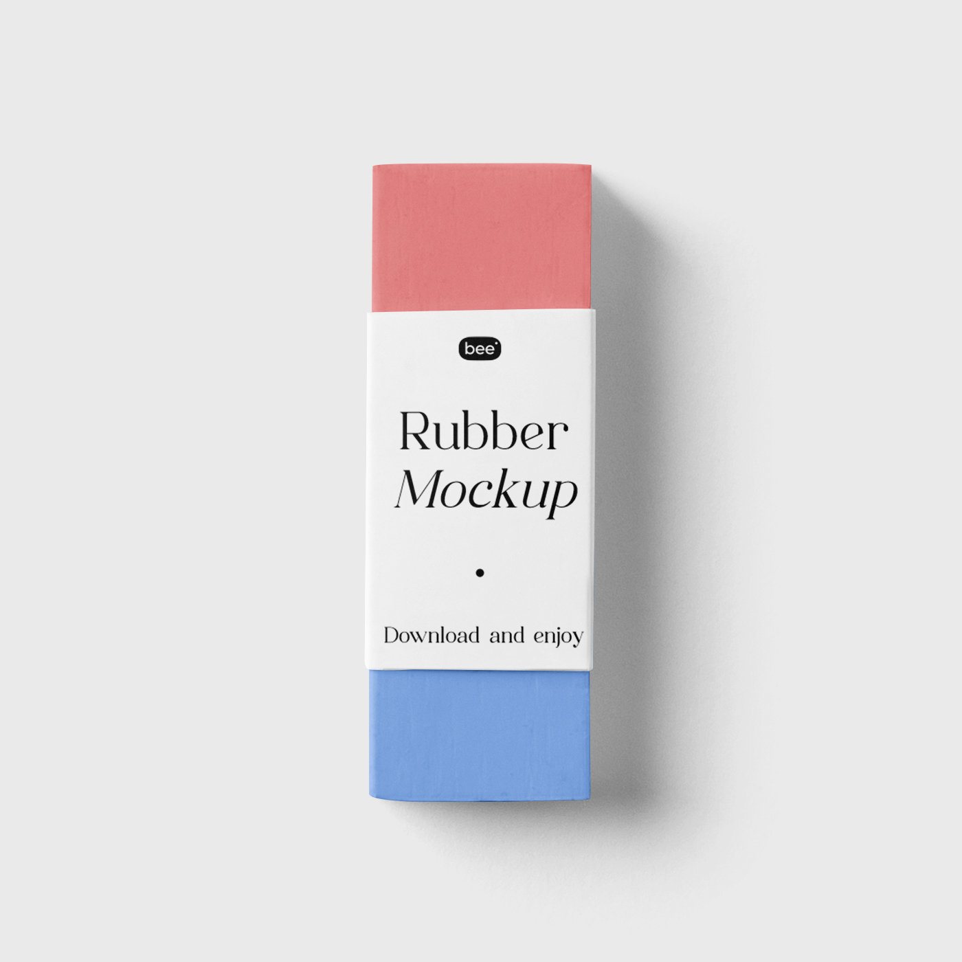 Top View of Neat Rubber Label Mockup FREE PSD