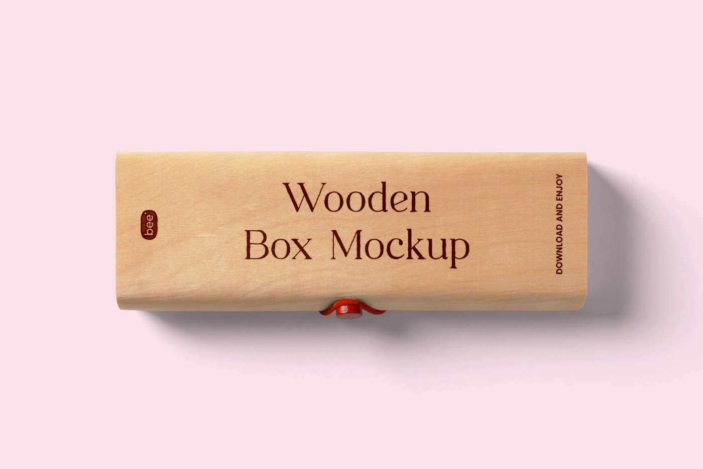Top View of Oblong Wooden Box Mockup FREE PSD