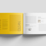Top View of Open A4 Magazine Mockup