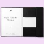 Top View of Open Portfolio Mockup