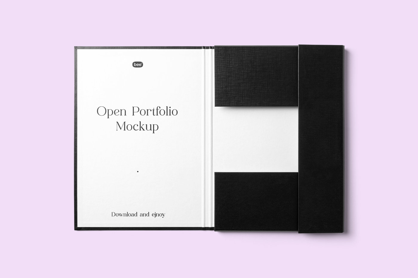 Top View of Open Portfolio Mockup FREE PSD