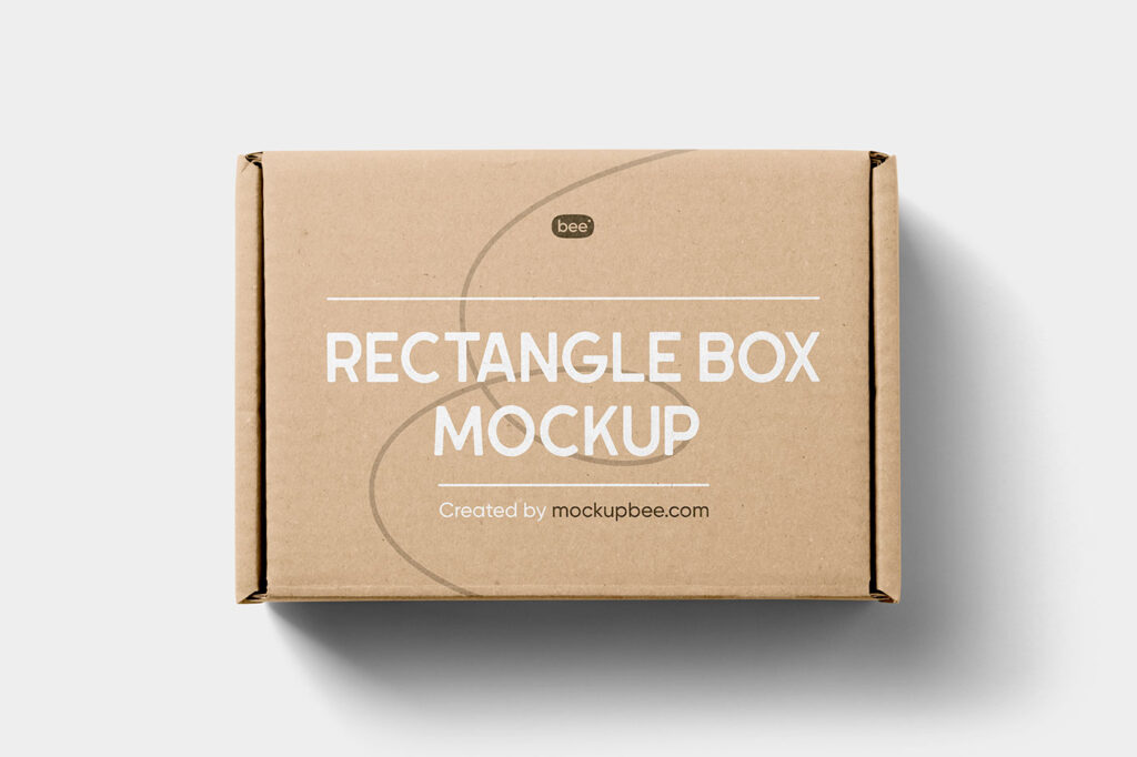 Top View of Packaging Paper Box Mockup