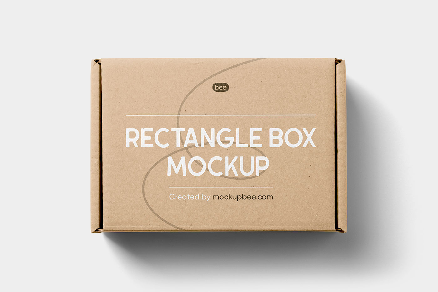 Free Top View of Packaging Paper Box Mockup PSD Template