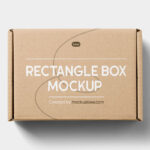 Top View of Packaging Paper Box Mockup