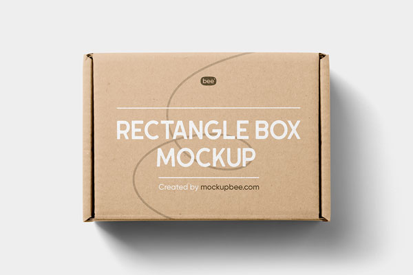 Top View of Packaging Paper Box Mockup