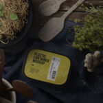 Top View of Pasta Preparation and Plastic Container Mockup