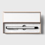 Top View of Pen Inside Its Wooden Box Mockup