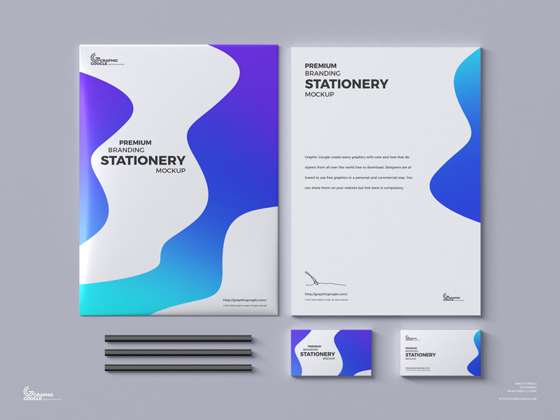 Top View of Perfect Branding Stationery Mockup