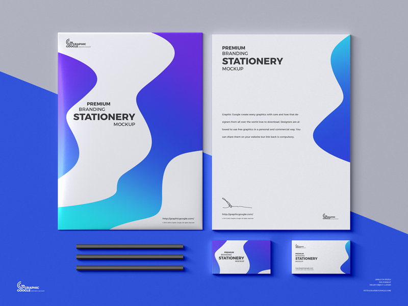 Top View of Perfect Branding Stationery Mockup