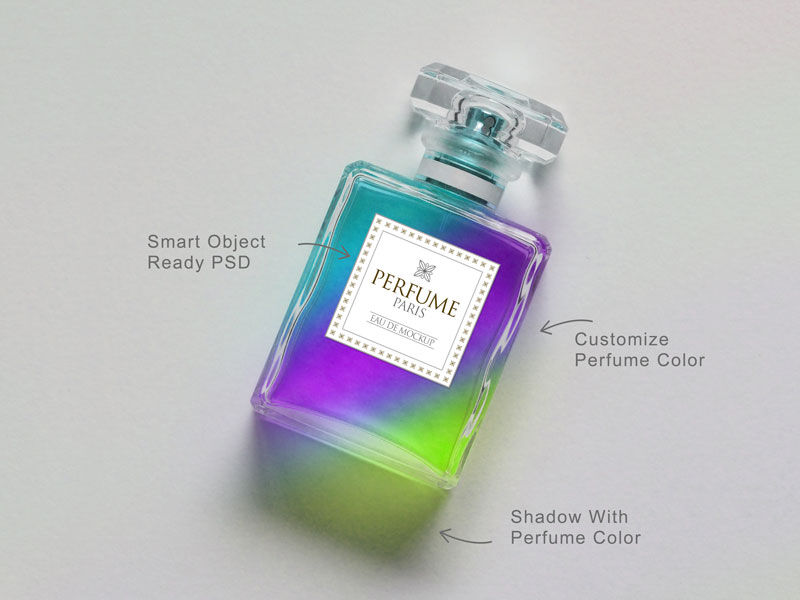Top View of Perfume Bottle Mockup