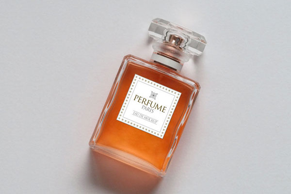 Top View of Perfume Bottle Mockup