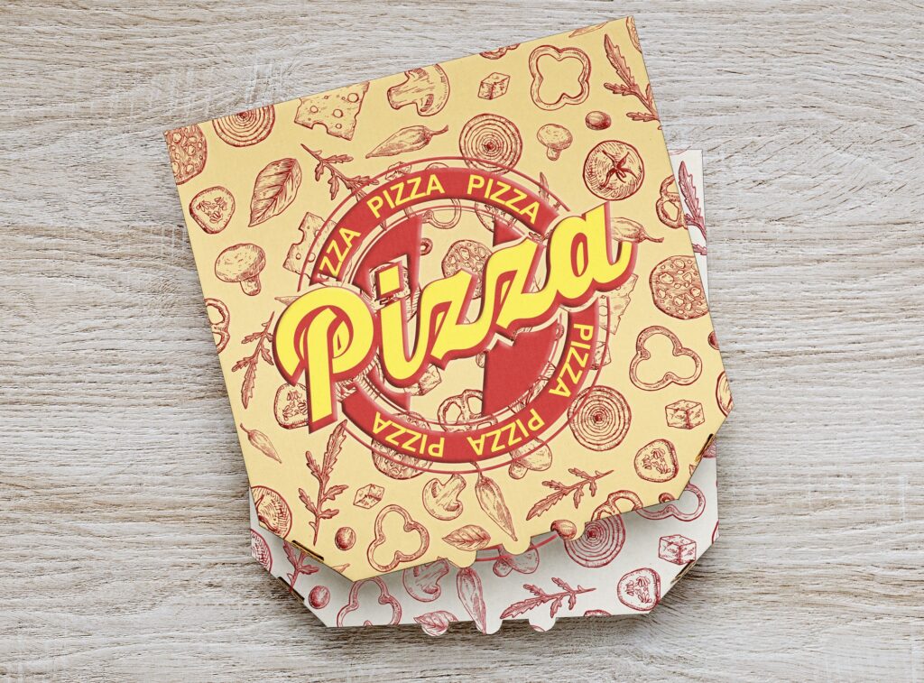 Top View of Pizza Box Mockup