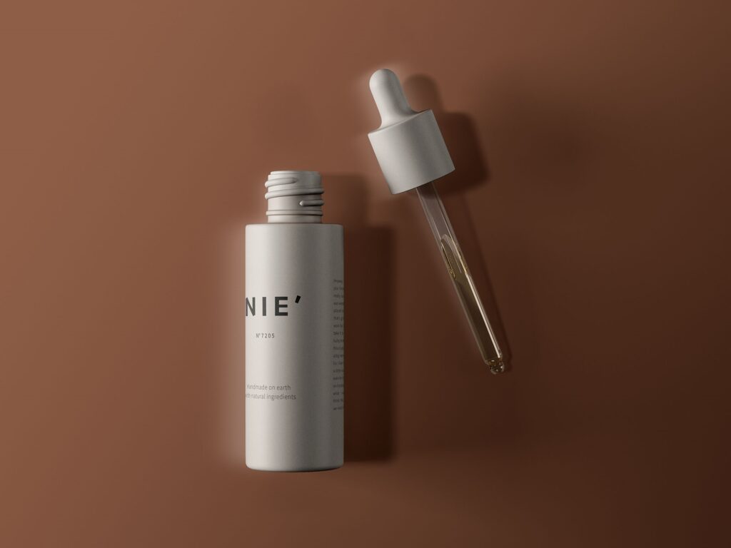 Top View of Plastic Dropper Bottle Mockup