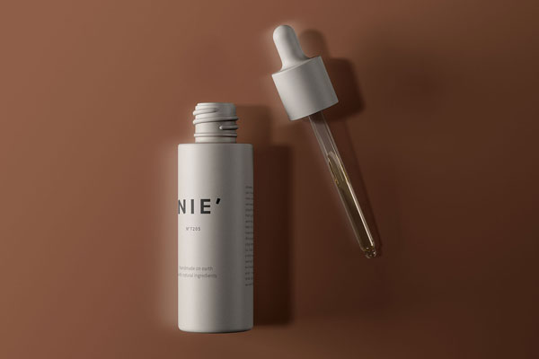 Top View of Plastic Dropper Bottle Mockup