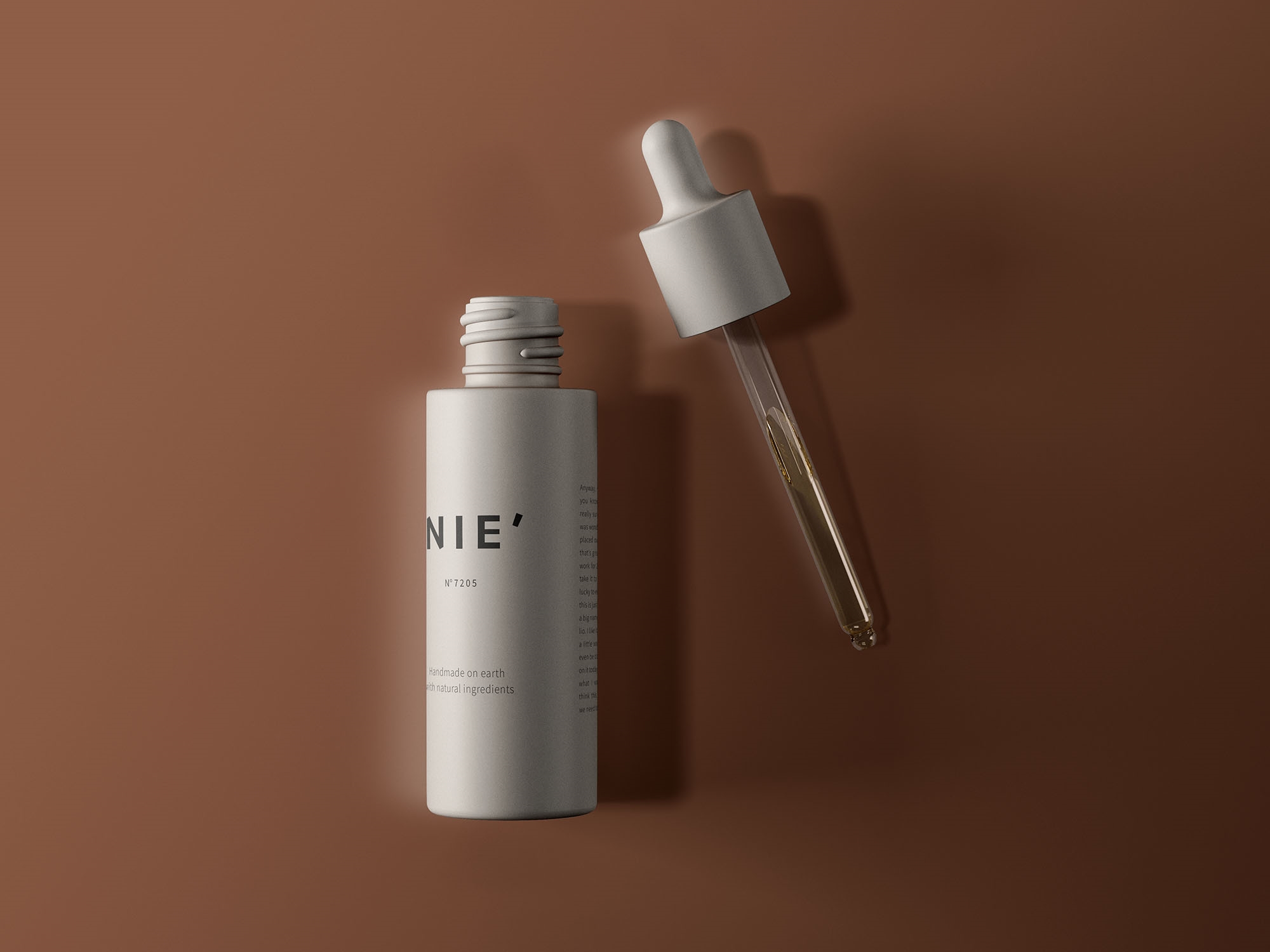 Top View of Plastic Dropper Bottle Mockup FREE PSD