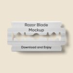 Top View of Razor Blade Mockup