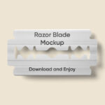 Top View of Razor Blade Mockup