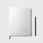 Top View of Realistic A4 Notebook Mockup