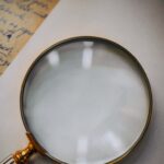 Top View of Realistic Magnifying Glass Mockup