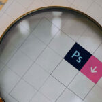 Top View of Realistic Magnifying Glass Mockup