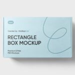 Top View of Rectangle Box Mockup