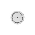 Top View of Round Paper Label Mockup