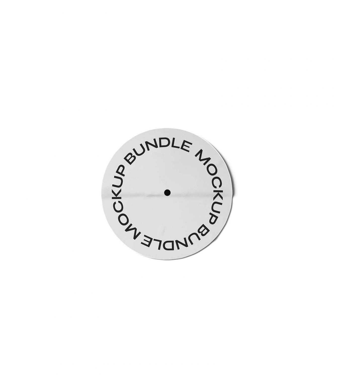 Top View of Round Paper Label Mockup FREE PSD