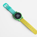 Top View of Round Smartwatch Mockup