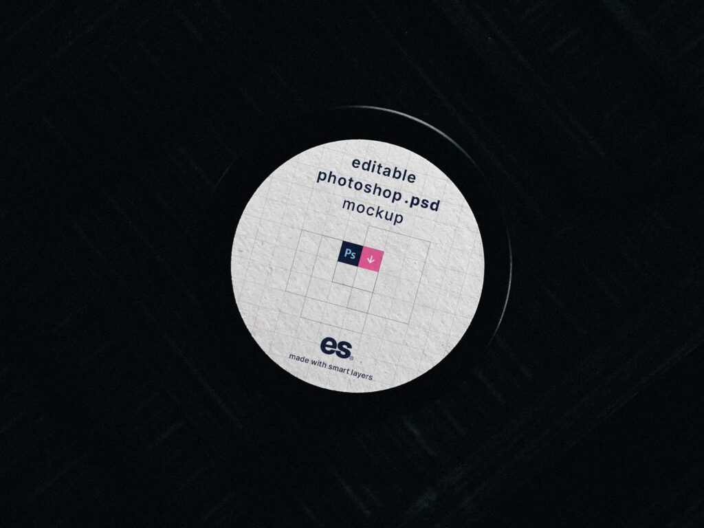 Top View of Rounded Jar Cap Label Mockup