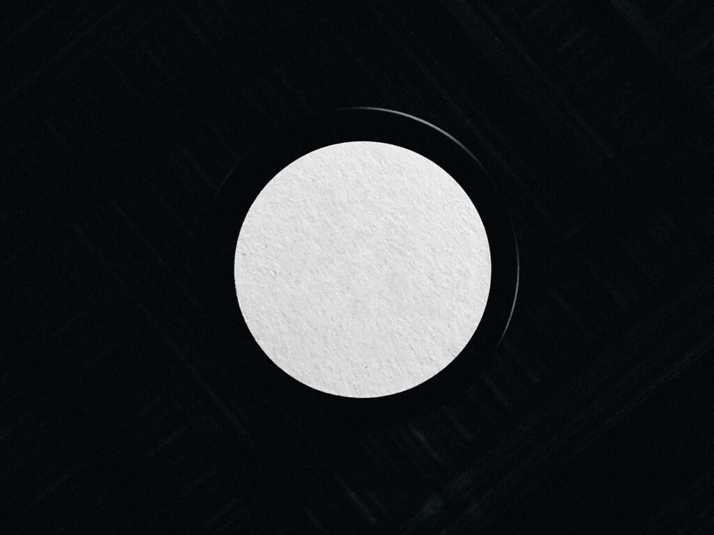 Top View of Rounded Jar Cap Label Mockup