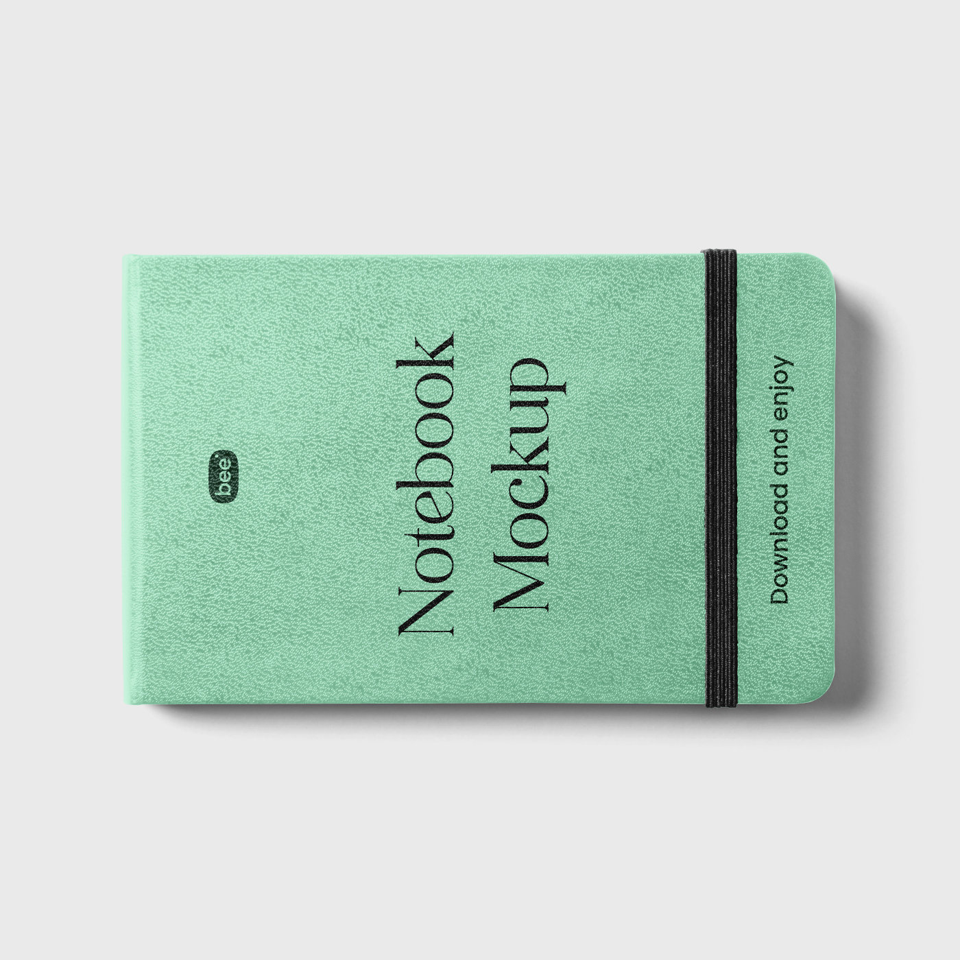 Top View of Rubber Band Clad Notebook Mockup FREE PSD