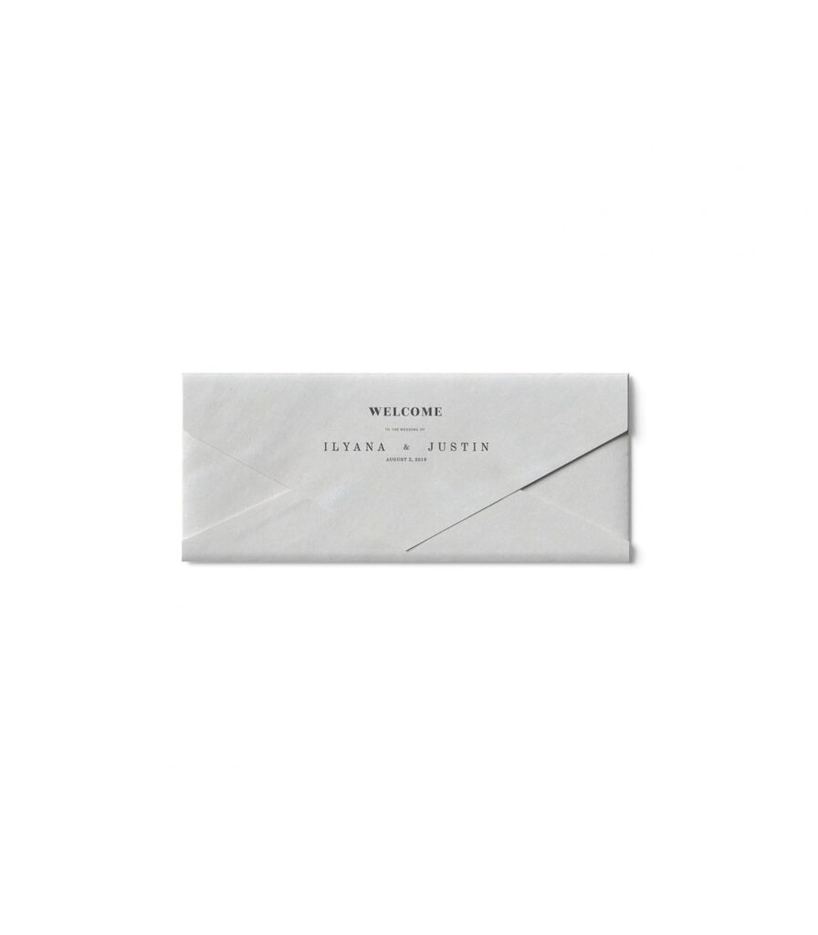 Top View of Simple Closed Envelope Mockup
