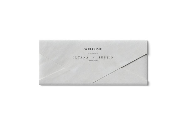 Top View of Simple Closed Envelope Mockup