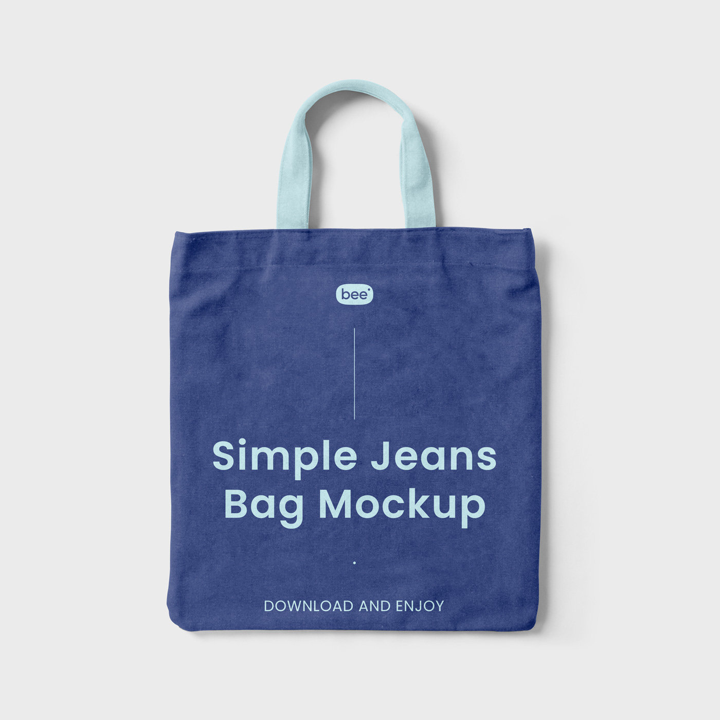 Top View of Simple Jeans Bag Mockup FREE PSD