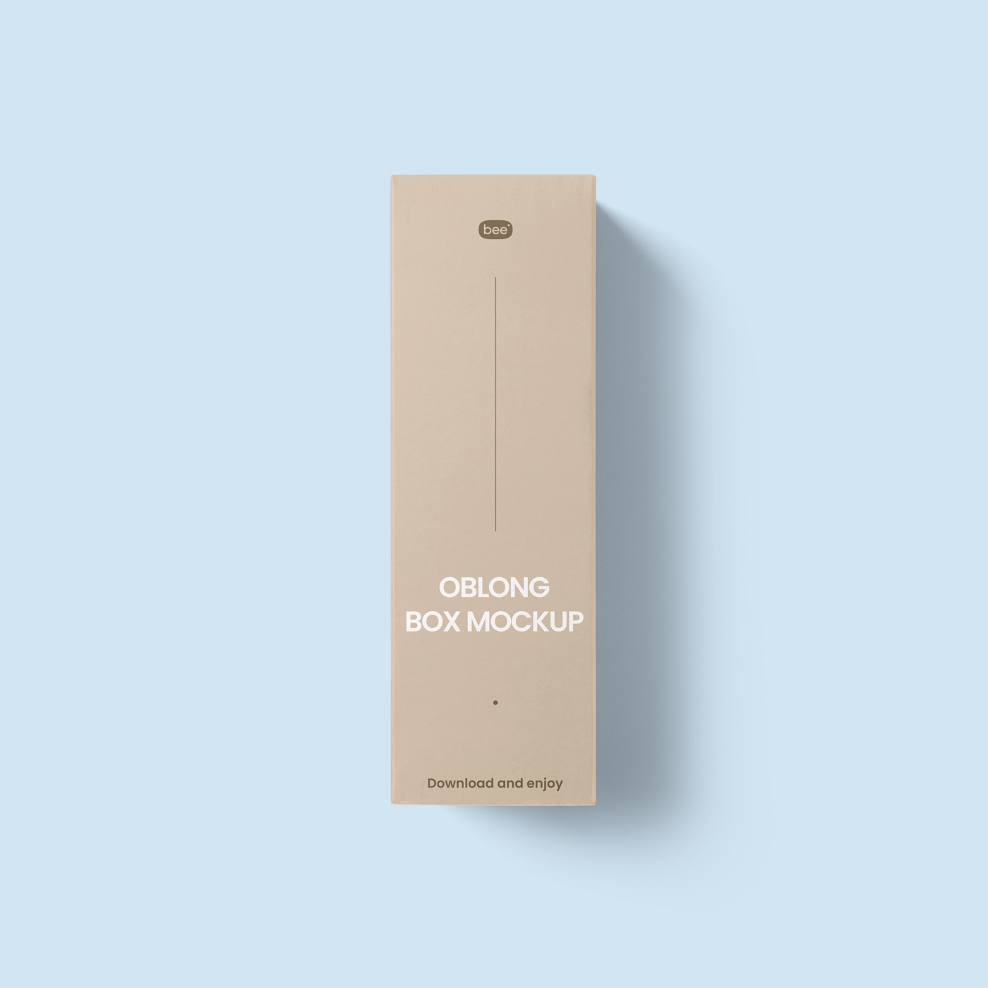 Top View of Simple Oblong Box Mockup FREE PSD