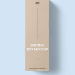 Top View of Simple Oblong Box Mockup