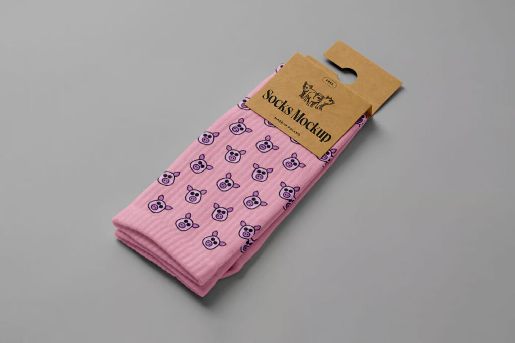 Top View of Socks Mockup