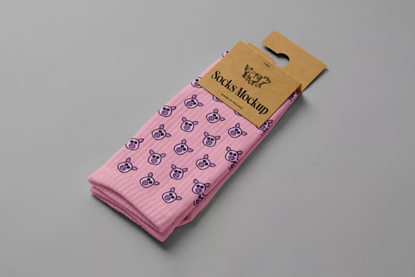 Top View of Socks Mockup