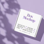 Top View of Square Box Mockup