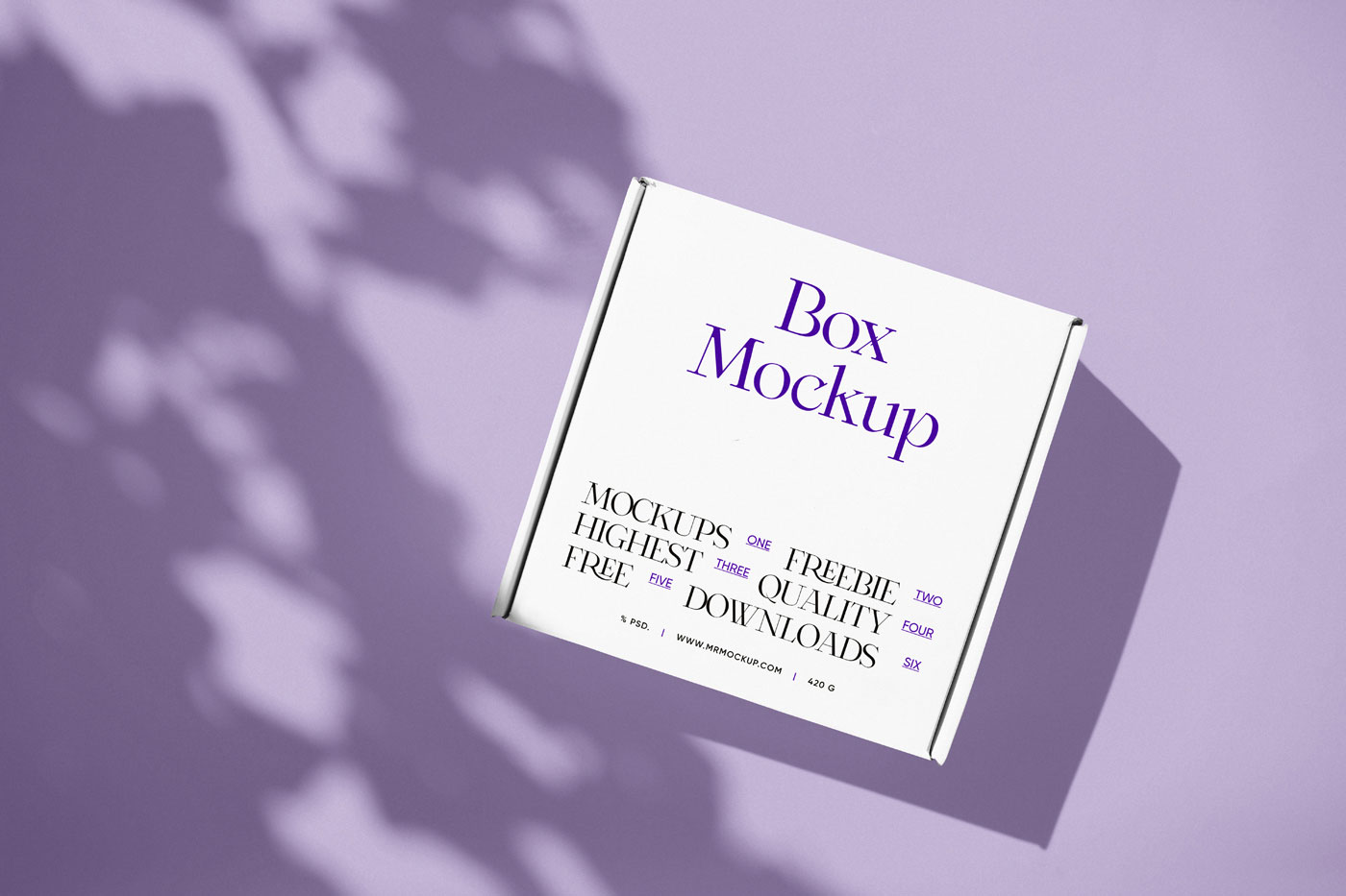 Top View of Square Box Mockup FREE PSD