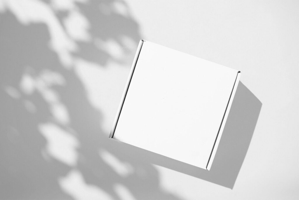Top View of Square Box Mockup