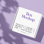 Top View of Square Box Mockup