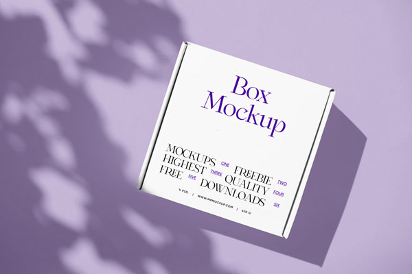 Top View of Square Box Mockup