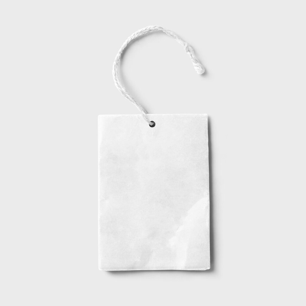 Top View of Square Creased Label Mockup