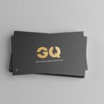 Top View of Stacked Rectangular Business Cards Mockup