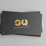 Top View of Stacked Rectangular Business Cards Mockup