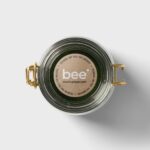 Top View of Sticker Mockup on Jar Lid