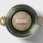Top View of Sticker Mockup on Jar Lid