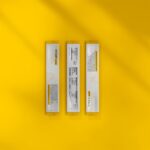 Top View of 3 Sachet Sticks Mockup